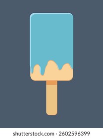 Bright ice cream on a stick - summer style
