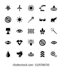 Bright icon. collection of 25 bright filled icons such as sun, hippopotamus, water drop, jackpot, sparklers, table lamp, bonfire. editable bright icons for web and mobile.