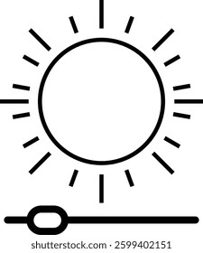 Bright icon. Contrast icon. Screen contrast level. flat design in trendy style
