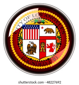 Bright icon with the symbol of the city of Los Angeles.
