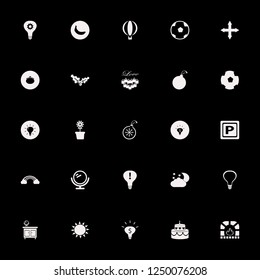 bright icon. bright vector icons set christmas ball, mirror, cake and banana