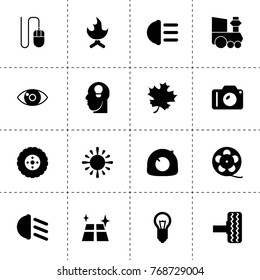 Bright icons. vector collection filled bright icons. includes symbols such as tire, tire repair, hight beem light, low beem light. use for web, mobile and ui design.