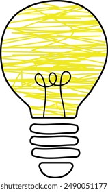 Bright Idea: Hand-Sketched Light Bulb Icon