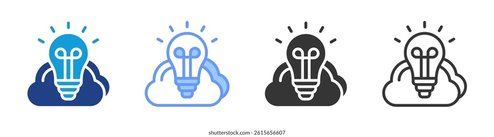 Bright Idea icon set multiple style collection
