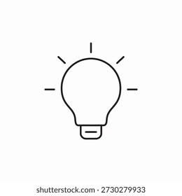 Vector de signo de icono de idea brillante
