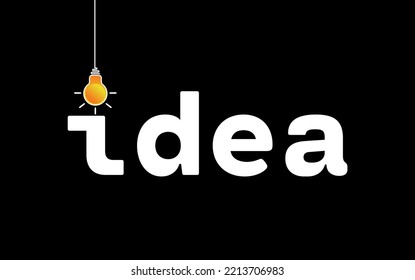 Idea luminosa y concepto visual con bombilla. Iconos modernos de bombilla vectorial plana con el concepto de idea