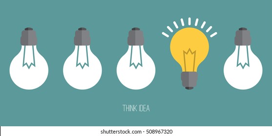 Bright idea and insight concept with light bulb