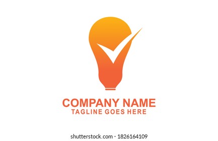 Bright idea light bulb logo creative vector