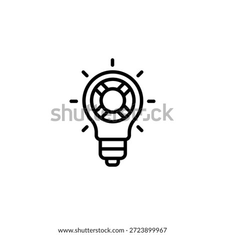 Bright Idea Lightbulb With Lifesaver Inside Innovative