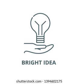 Bright idea vector line icon, linear concept, outline sign, symbol