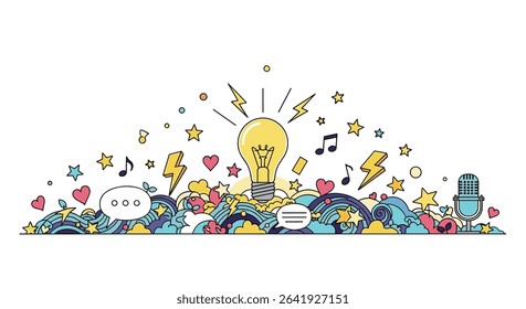 Bright Ideas and Creative Concepts Spark Innovation and Imagination