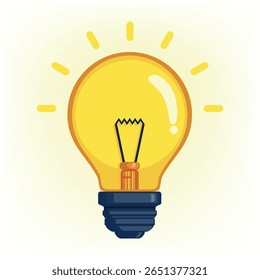 Bright Ideas Light Bulb Symbolizing Innovation and Creativity