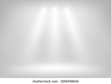 Bright illuminated room. Vector template for a content