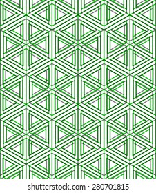 Bright illusory abstract geometric seamless pattern with 3d geometric figures. Vector transparent superimpose backdrop.