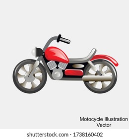 Bright Illustration of motorcycle. Vector illustration.