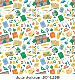 13,604 School supplies seamless Images, Stock Photos & Vectors ...