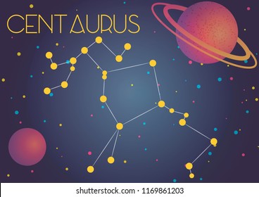 Bright image of the constellation Centaurus. Kids who are fond of astronomy will like it very much.