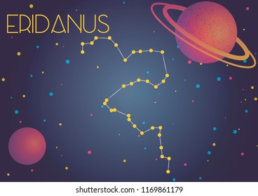 Bright image of the constellation Eridanus. Kids who are fond of astronomy will like it very much.