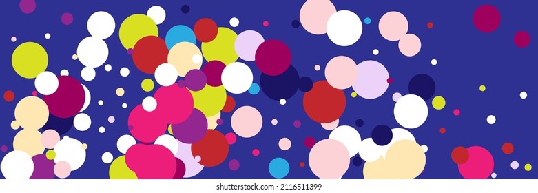 Bright Indigo Purple Circles Green Vibrant Background. Rainbow Play Multicolor Yellow Pink Background. Beige Violet Dark Kids Children Print. Color Pastel Blue Bordo Red White Composition.