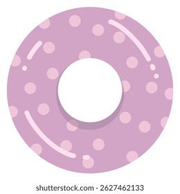 Bright inflatable circles for swimming in the pool or at sea. Vector illustration in monochrome colors with a pattern. Beach donuts. Summer design