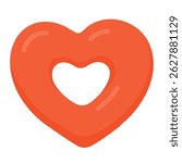 Bright inflatable swim ring in the shape of a red heart, perfect for romantic summer vibes.