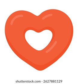Bright inflatable swim ring in the shape of a red heart, perfect for romantic summer vibes.