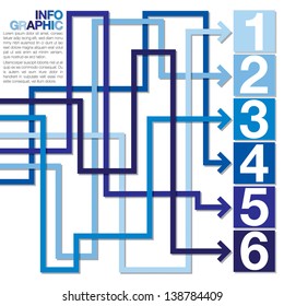 Bright infographic arrows in vector format.