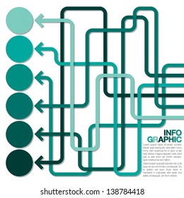 Bright infographic arrows in vector format.