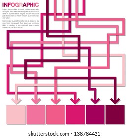 Bright infographic arrows in vector format.