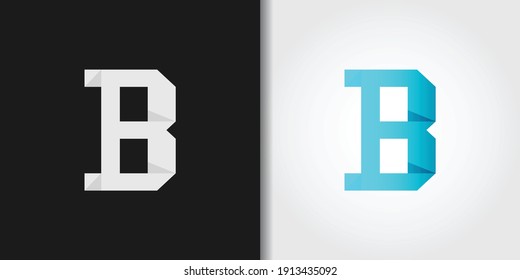 bright initial letter b logo set idea template vector