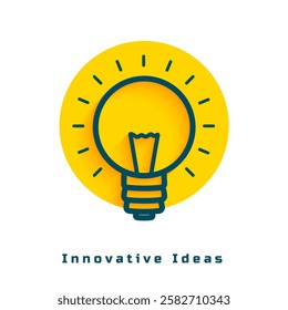 bright innovative idea concept light bulb with rays symbol vector 
