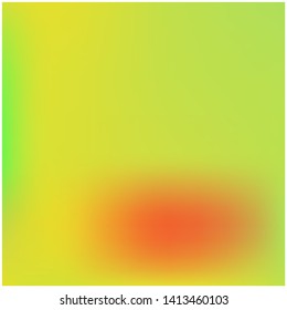 Bright interesting vector texture. Vector illustration flyer. Juicy splash and spreading spot. Yellow psychedelic design, made with random color spots.