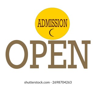A bright and inviting graphic announcing “Admissions Open.” The design features students smiling, graduation caps, and educational icons, symbolizing learning and success
