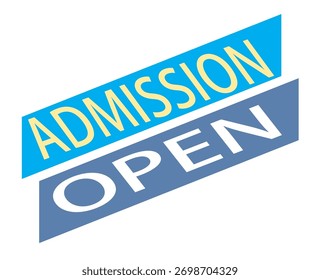 A bright and inviting graphic announcing “Admissions Open.” The design features students smiling, graduation caps, and educational icons, symbolizing learning and success