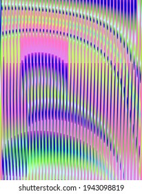 Bright iridescent vector abstract background with vertical lines and holographic effect. Multicolored gradient texture for web background saver, mobile apps, business card, page, books, site.