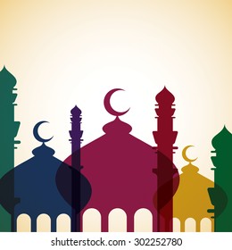 Bright Islamic card in vector format.