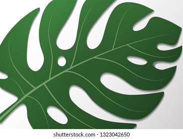 Bright isolated green leaf monsters on white background. Vector illustration for your design.