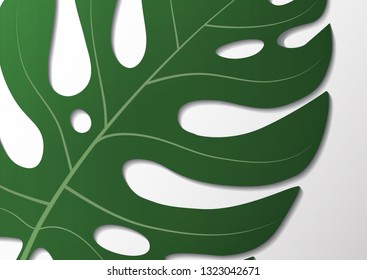Bright isolated green leaf monsters on white background. Vector illustration for your design.