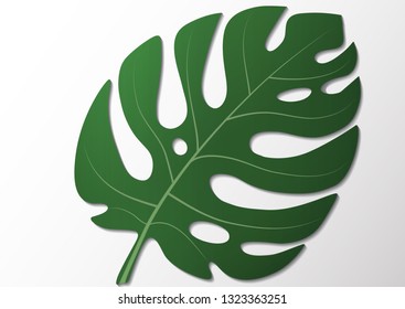 Bright isolated green leaf monsters on white background. Vector illustration for your design.