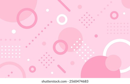 Bright and joyful spring background. Vector illustration of cute pop abstracts.