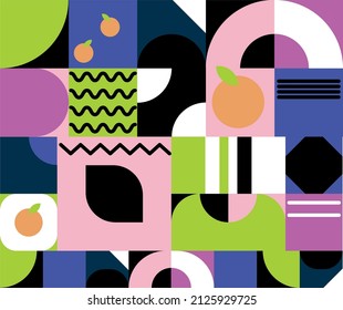 
Bright juicy pattern print 
light green