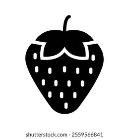 Bright and juicy strawberry icon, excellent for adding a fresh touch