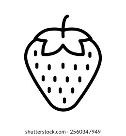 Bright and juicy strawberry icon, excellent for adding a fresh touch