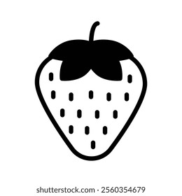 Bright and juicy strawberry icon, excellent for adding a fresh touch