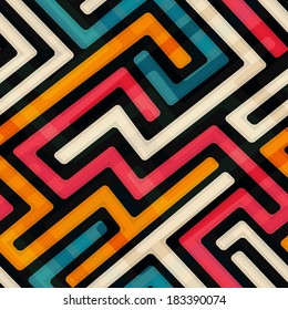 bright labyrinth seamless pattern