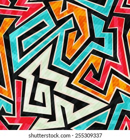 bright labyrinth seamless pattern 
