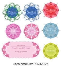  Bright  lacy frames with different patterns