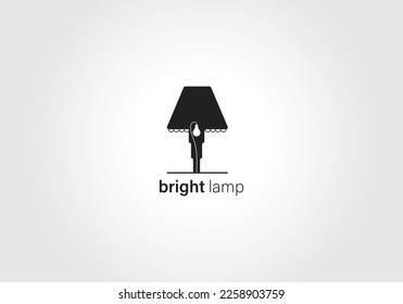 plantilla de diseño de logotipo de vectores de lámpara brillante