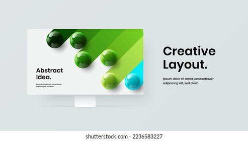 Bright landing page vector design template. Vivid computer display mockup web banner concept.