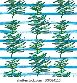 Bright leaves, abstraction fantasy. Vector seamless pattern.